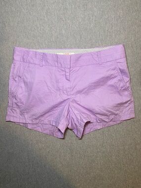 J. Crew Broken-In Chino Shorts Casual Preppy Cotton Lilac Flat Front Pockets 4